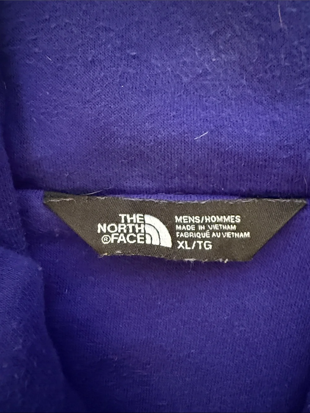 The North Face Men's Half-Zip Hooded Fleece Jacket in Royal Blue and Black